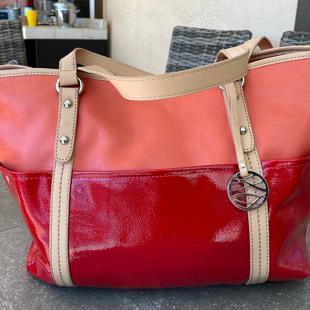 Style and Company, summer colors, satchel, red and orange barely used.
